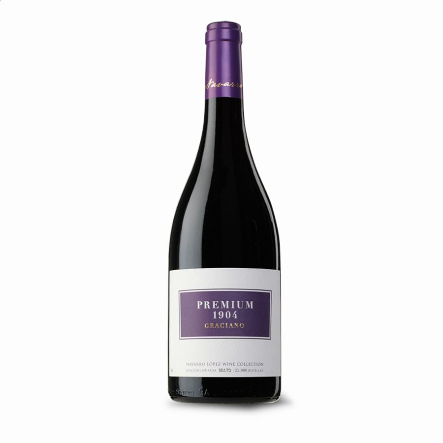 Premium 1904 - Vino tinto Graciano IGP Vino de la Tierra de Castilla 75cl, 6uds