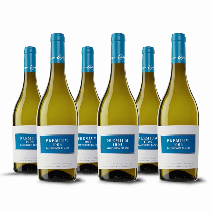 Premium 1904 - Vino blanco Sauvignon Blanc IGP Vino de la Tierra de Castilla 75cl, 6uds