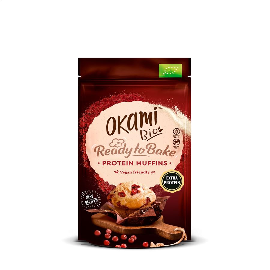 Okami Bio - Mezcla en polvo para muffins proteico 135g, 1ud