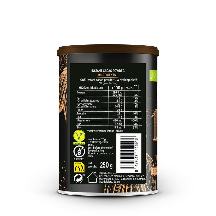 Okami Bio - 100% Cacao en polvo 250g, 1ud