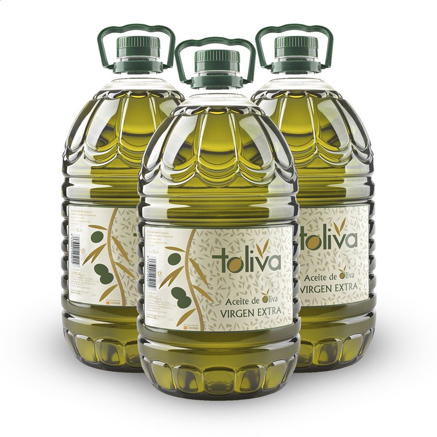 Toliva - Aceite de oliva virgen extra 5L, 3uds