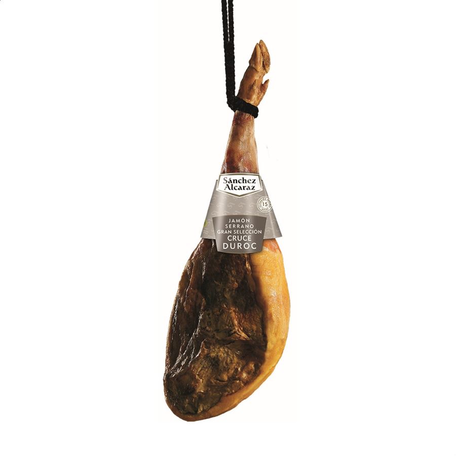 Sánchez Alcaraz - Jamón serrano gran selección Cruce Duroc ETG Jamón Serrano 7,75 a 8,5Kg, 1ud