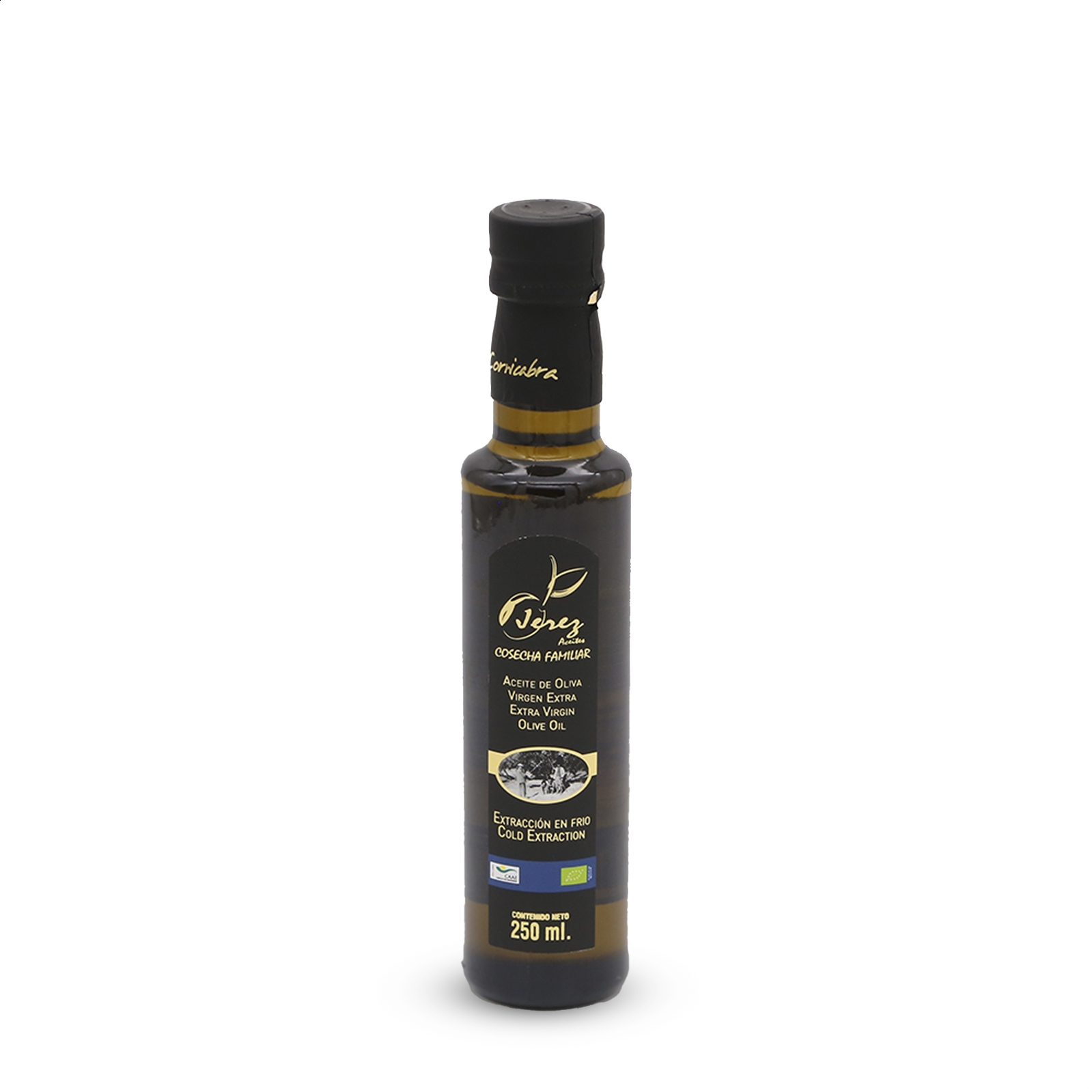 Aceites Jerez - Aceite de oliva virgen extra orgánico Cornicabra 250ml, 8uds