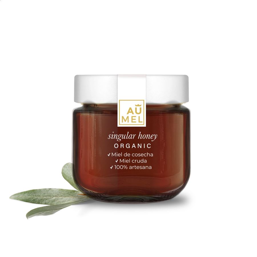 Aumel Organic Honey - Miel de bosque ecológica 300g, 1ud