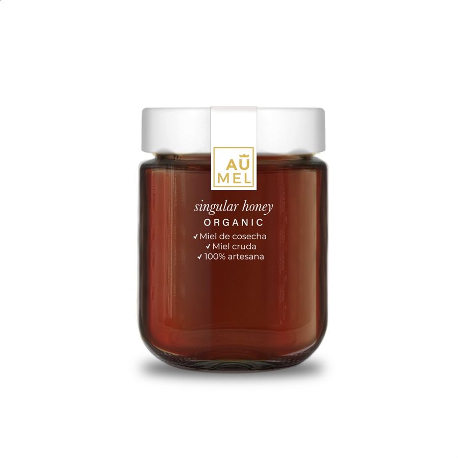 Aumel Organic Honey - Miel de bosque ecológica 440g, 1 ud