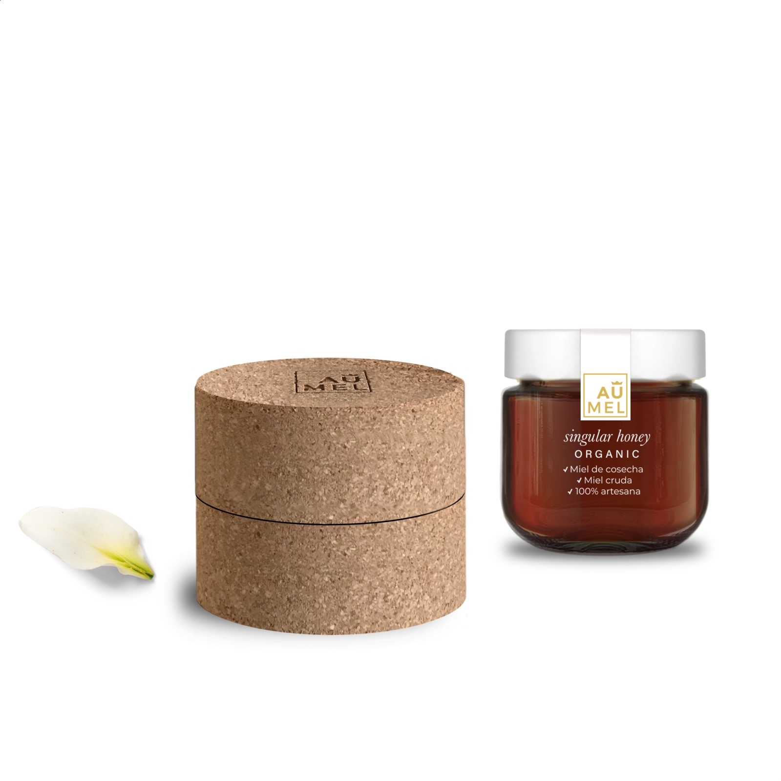 Aumel Organic Honey - Miel de bosque ecológica en envase de corcho 300g, 1ud