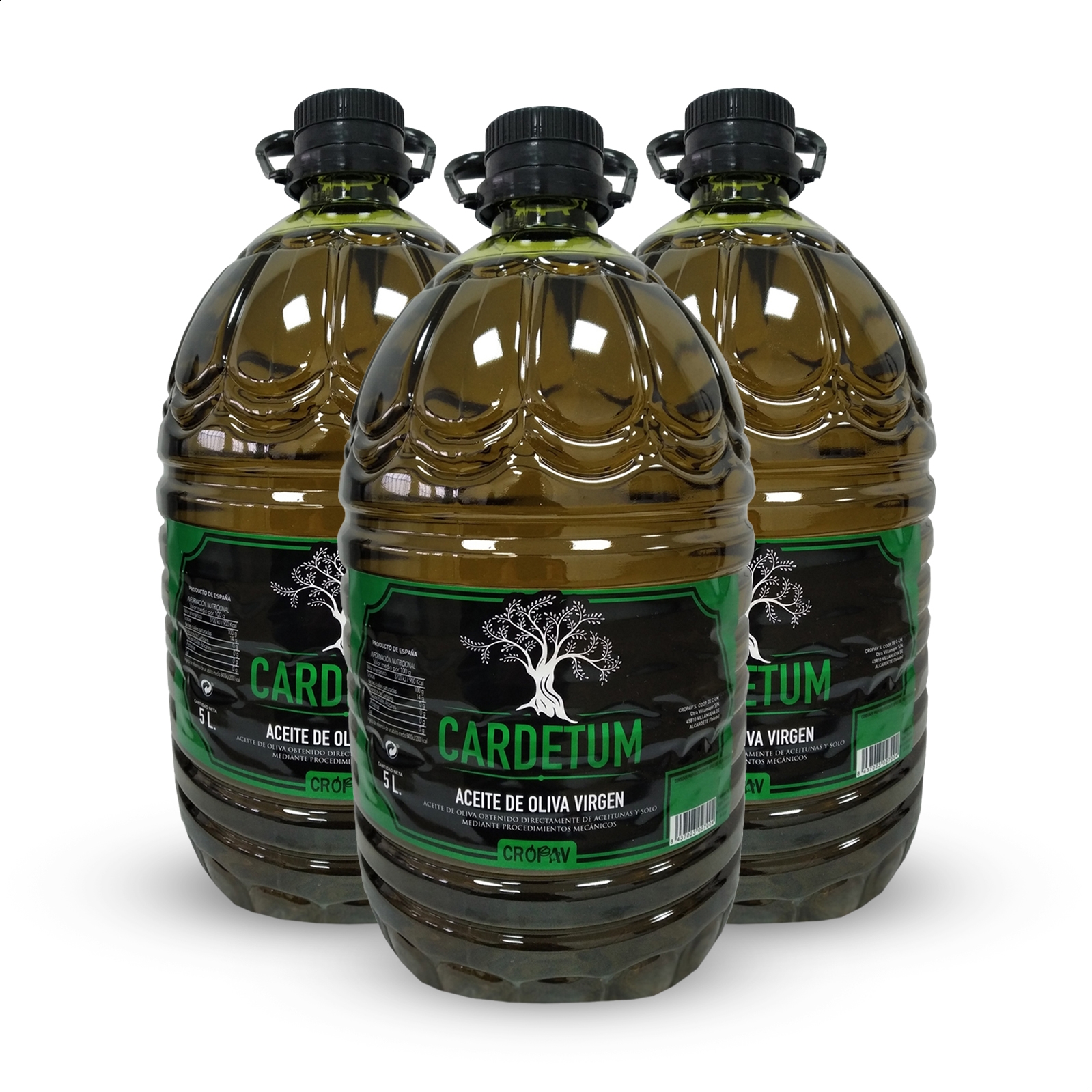 Cardetum - Aceite de oliva virgen 5L, 3uds
