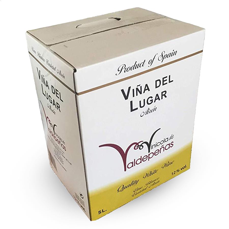 Viña del Lugar - Vino blanco Airén bag in box 5L, 1ud