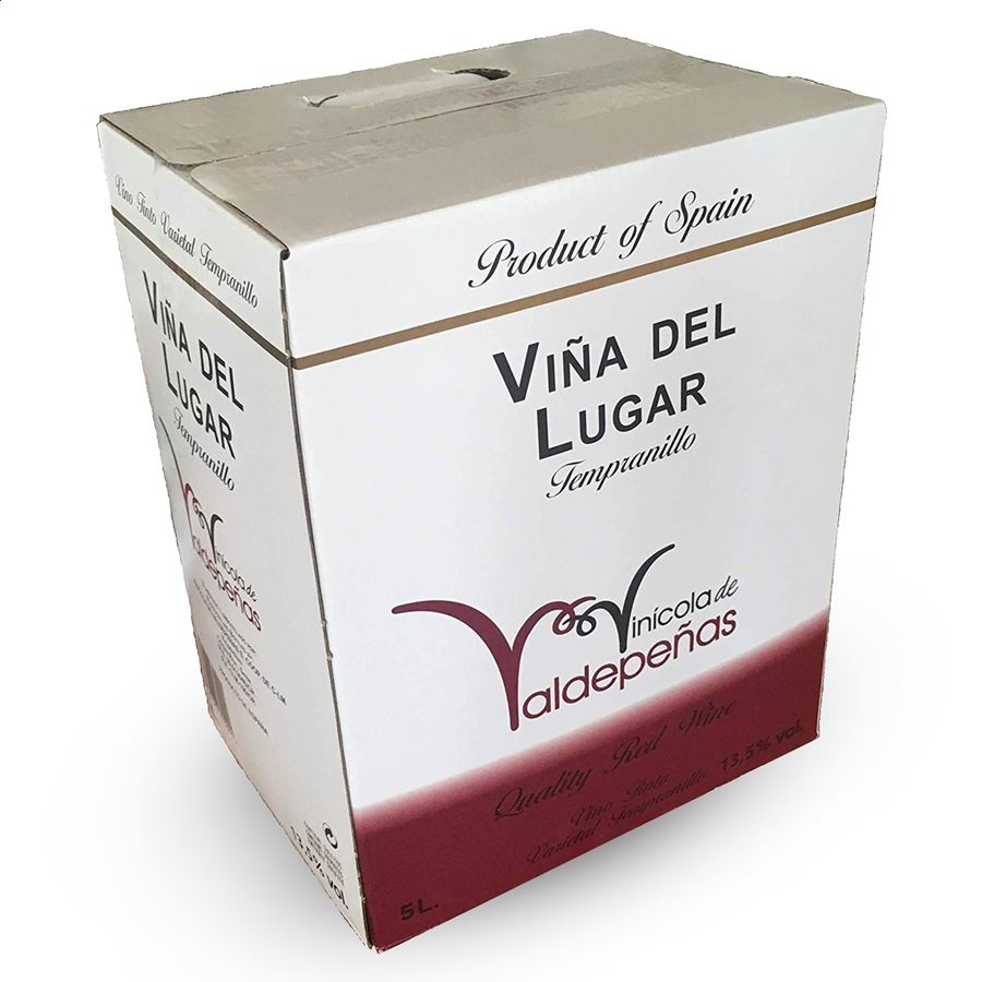 Viña del Lugar - Vino tinto Tempranillo bag in box 5L, 1ud