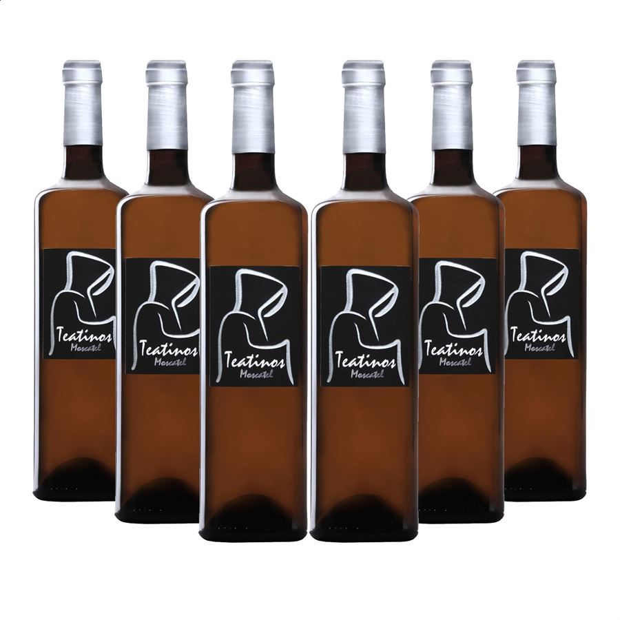 Teatinos - Vino blanco Moscatel D.O.P. Ribera del Júcar 75cl, 6uds