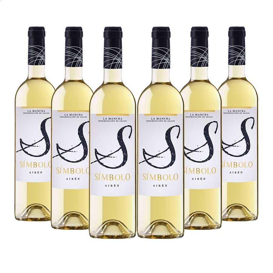 Símbolo - Vino blanco Airén D.O.P. La Mancha 75cl, 6uds