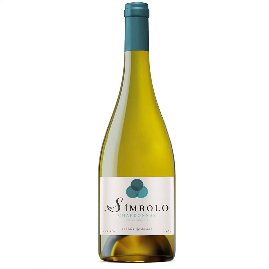 Símbolo - Vino blanco Chardonnay selección D.O.P. La Mancha 75cl, 6uds