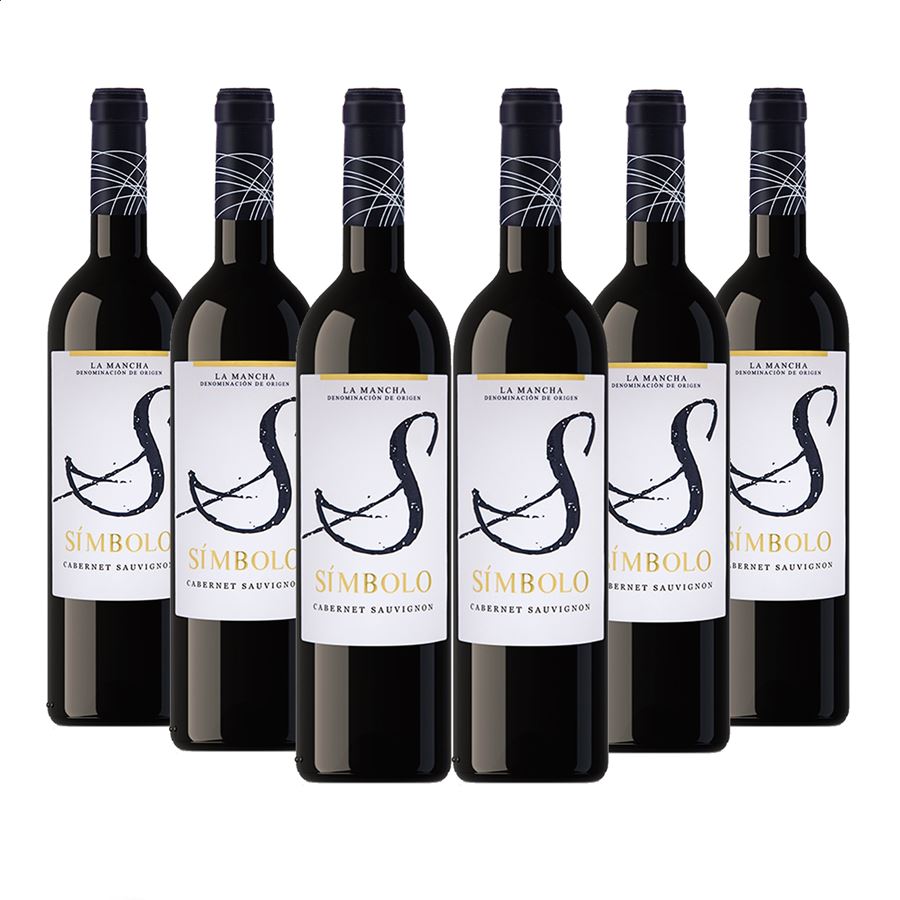 Símbolo - Vino tinto Cabernet Sauvignon D.O.P. La Mancha 75cl, 6uds