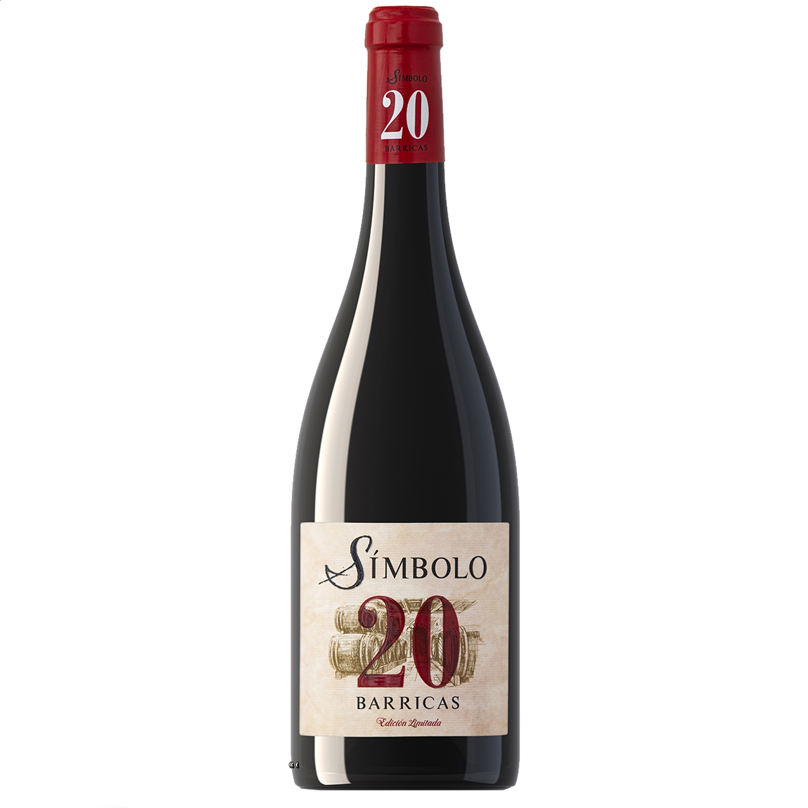 Símbolo - Vino tinto 20 barricas D.O.P. La Mancha 75cl, 3uds