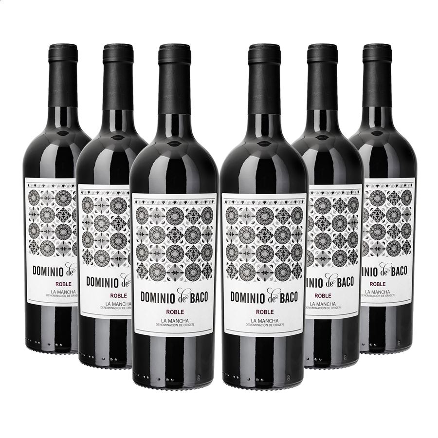Dominio de Baco - Vino tinto roble D.O.P. La Mancha 75cl, 6uds