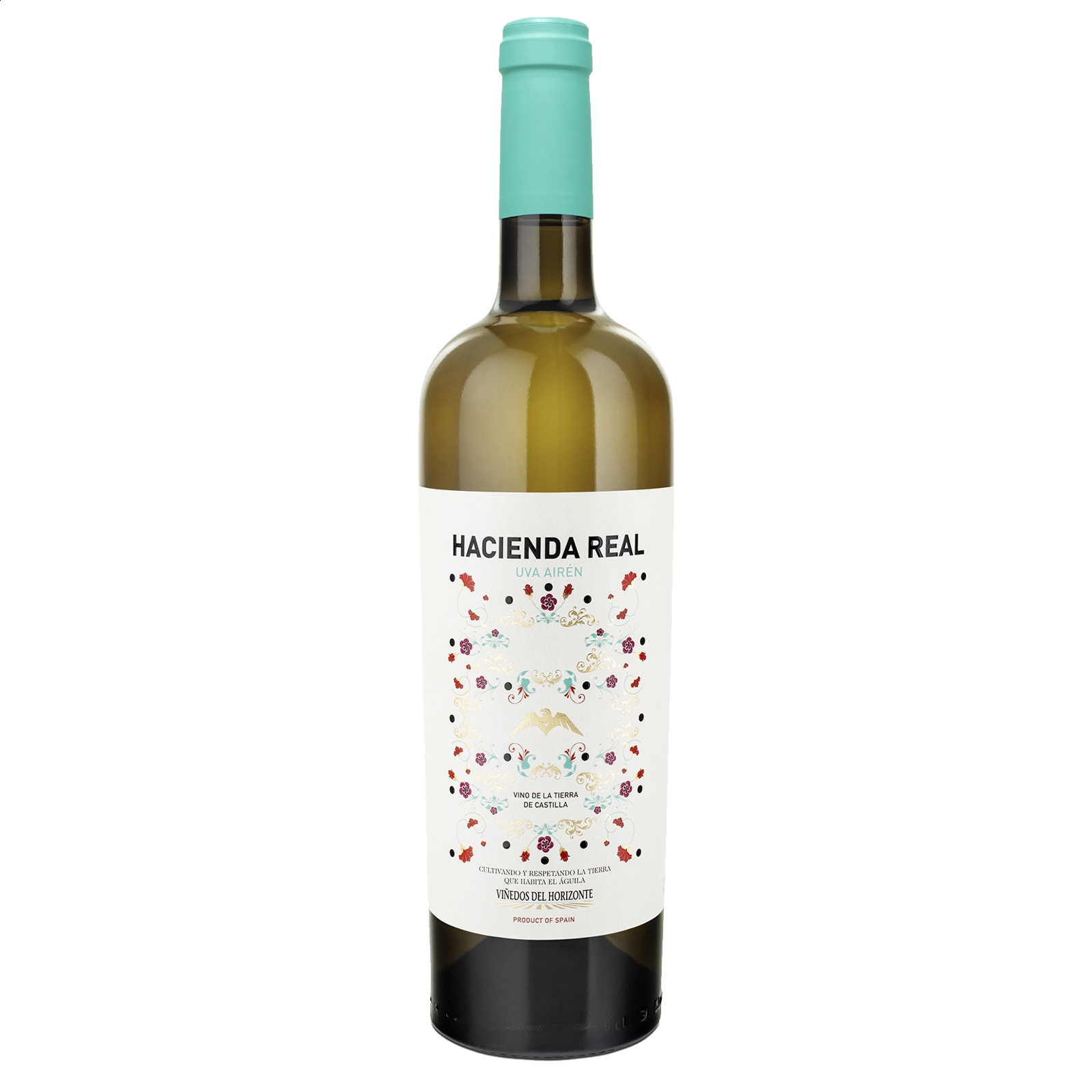 Hacienda Real - Vino blanco Airén IGP Vino de la Tierra de Castilla 75cl, 6uds