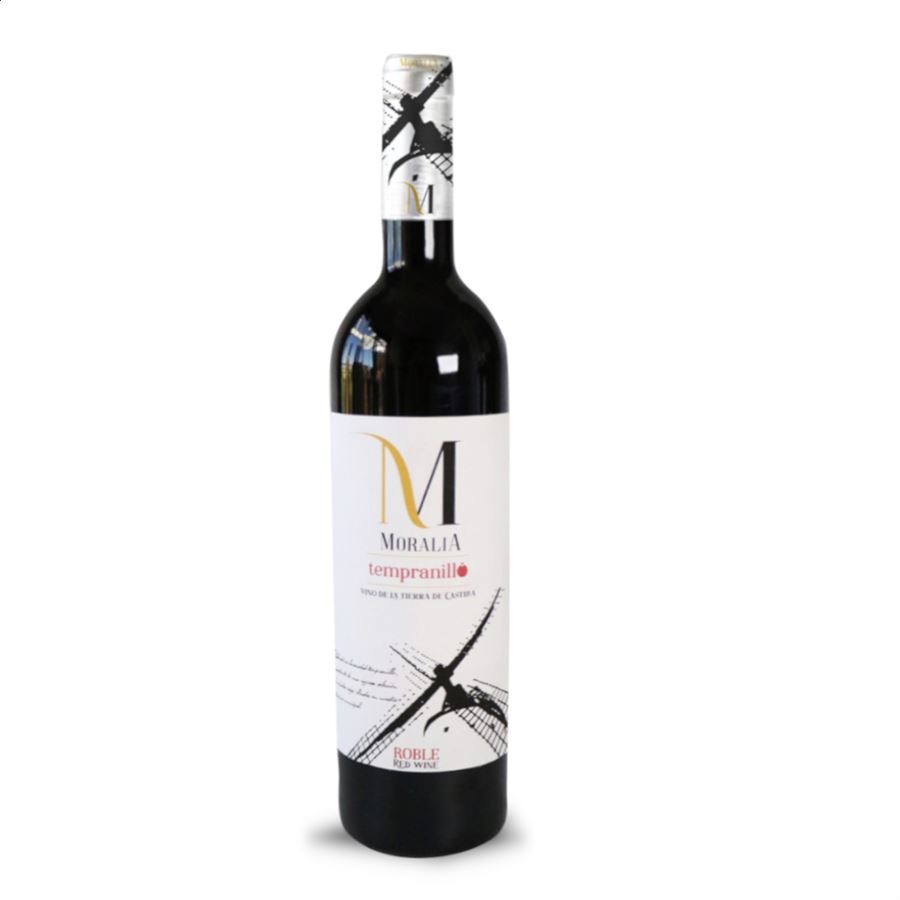 Moralia - Vino tinto Tempranillo IGP Vino de la Tierra de Castilla 75cl, 6uds