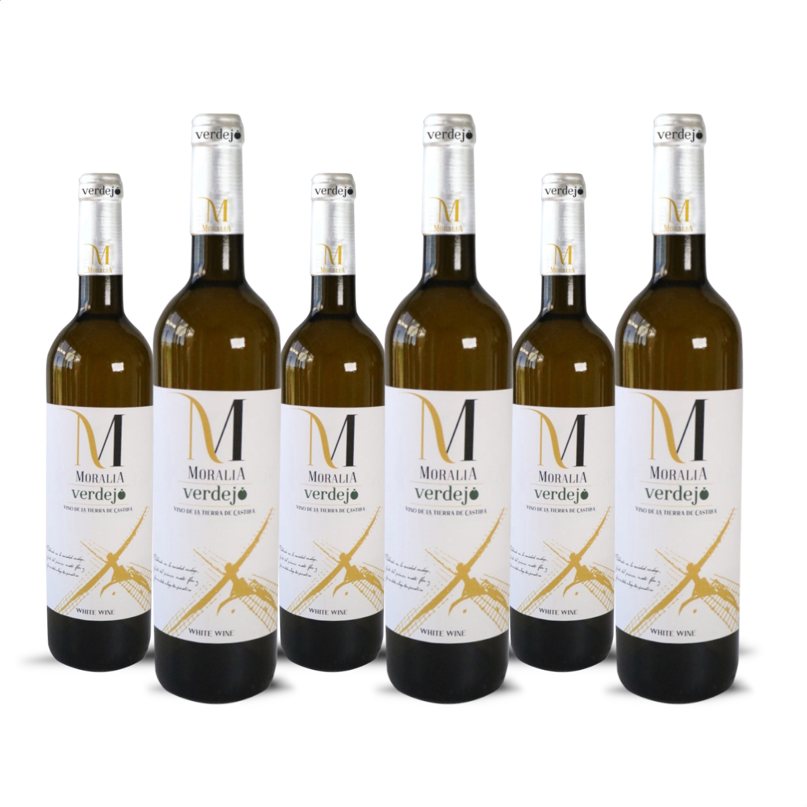 Market Campo y Alma - Moralia - Vino blanco Verdejo IGP Vino de la Tierra  de Castilla 75cl, 6uds