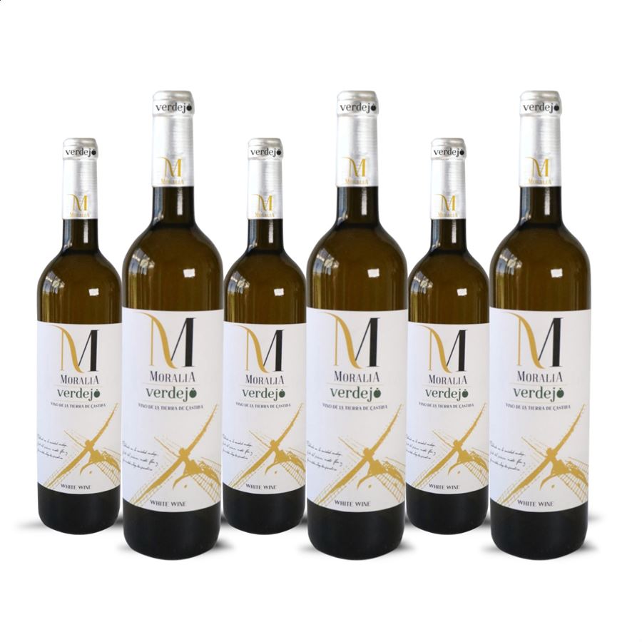Moralia - Vino blanco Verdejo IGP Vino de la Tierra de Castilla 75cl, 6uds