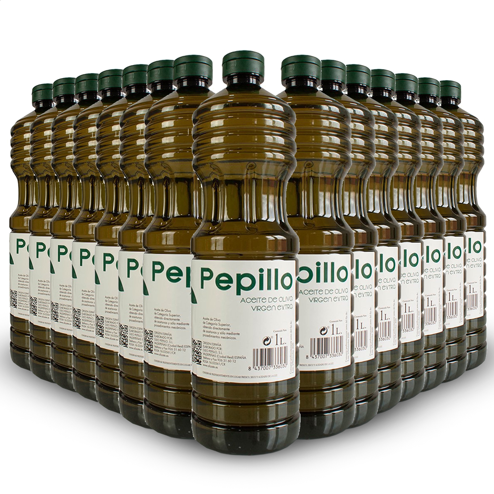 Oleo Pepillo - Aceite de Oliva Virgen Extra Coupage 1L, 15uds
