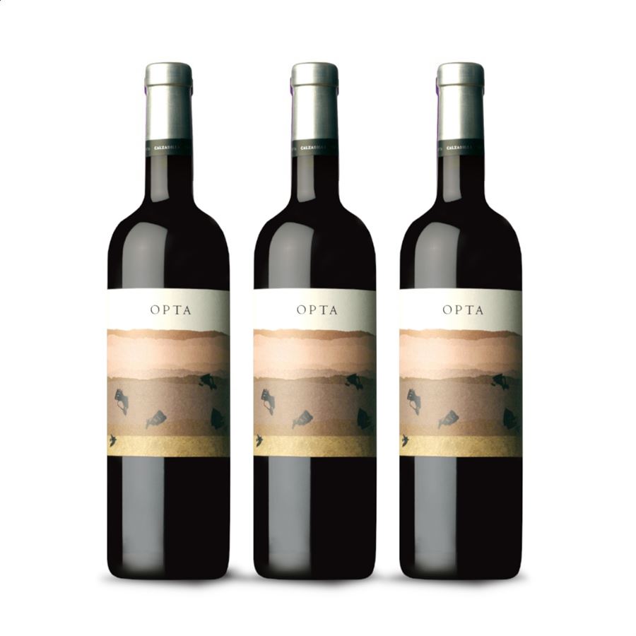 Bodega Calzadilla - Opta vino tinto ecológico D.O.P. Pago Calzadilla 75cl, 3 uds