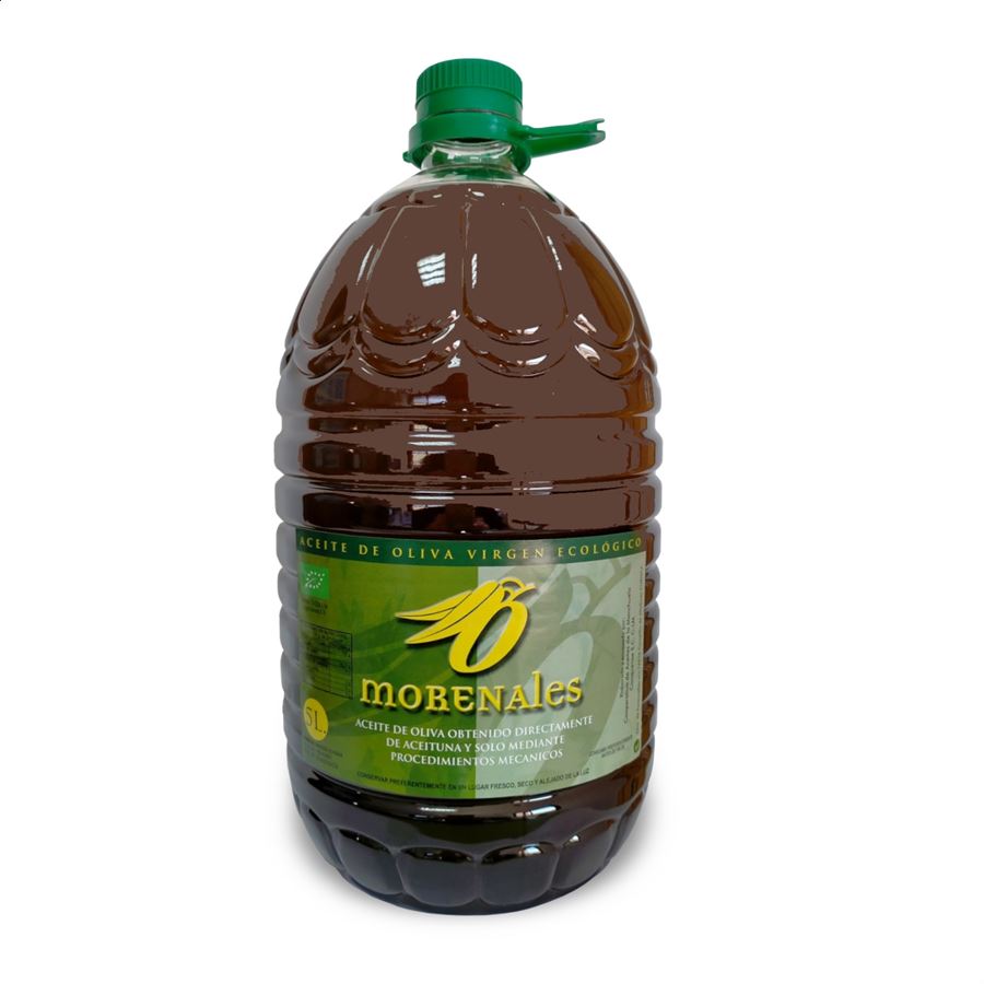 Aceite de La Manchuela Conquense - Morenales Aceite de Oliva Virgen ecológico 5L, 4uds