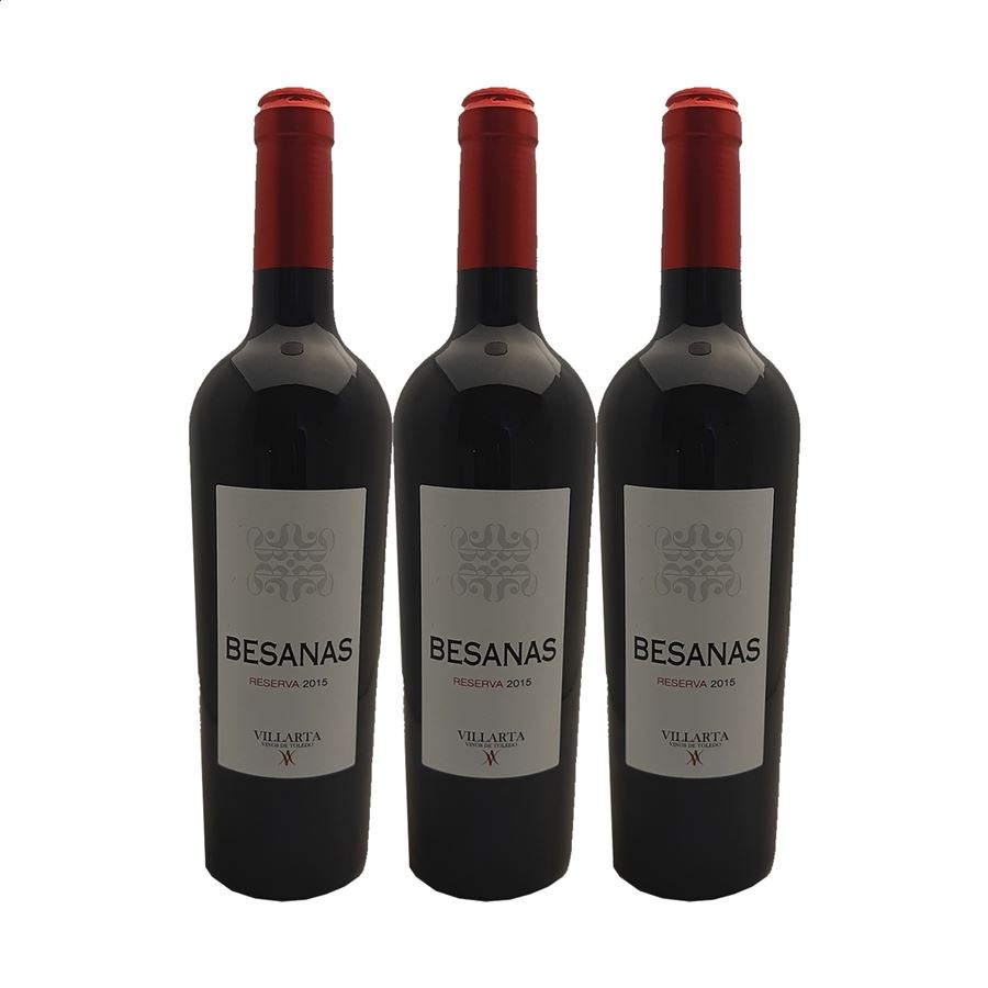 Hacienda Villarta - Besanas vino tinto reserva D.O.P. Méntrida Toledo 75cl, 3uds