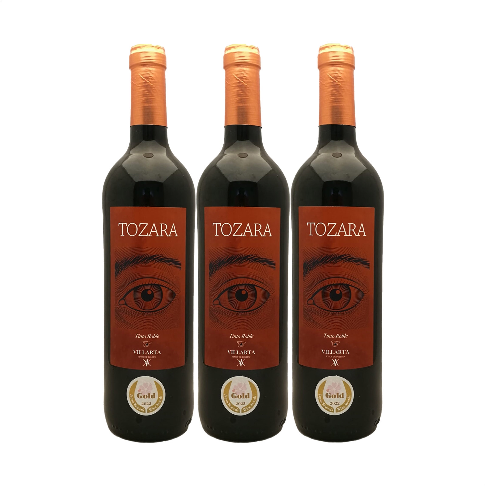 Hacienda Villarta - Tozara vino tinto roble IGP Vino de la Tierra de Castilla 75cl, 3uds