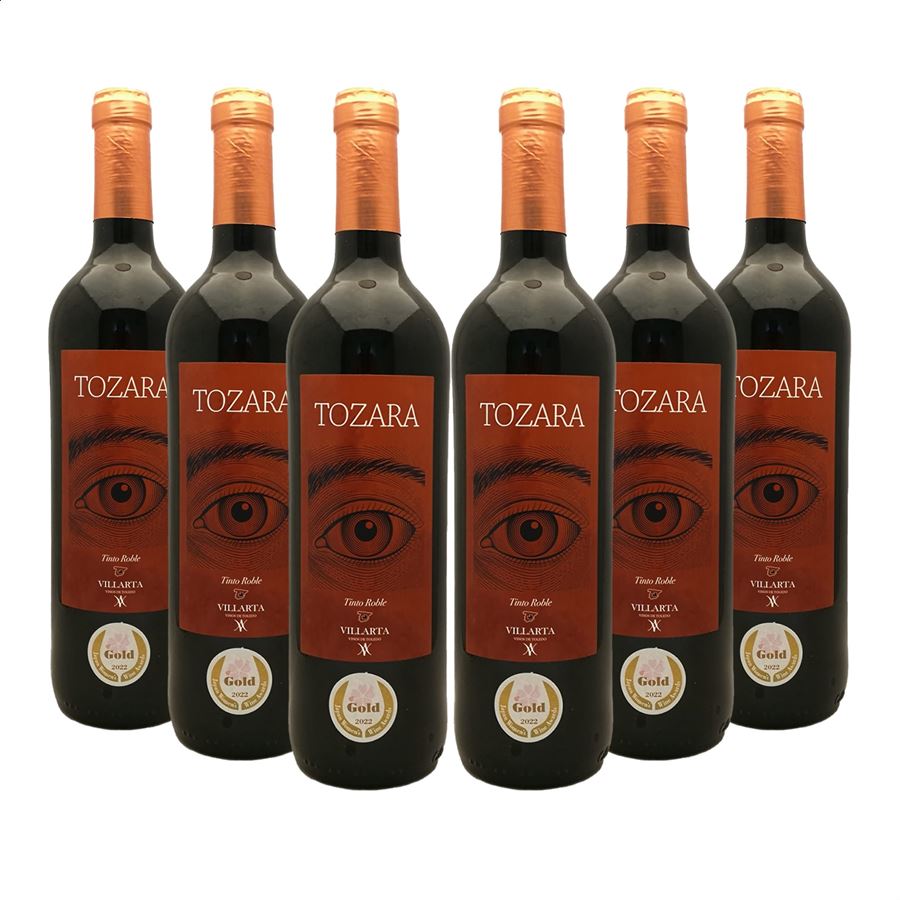 Hacienda Villarta - Tozara vino tinto roble IGP Vino de la Tierra de Castilla 75cl, 6uds