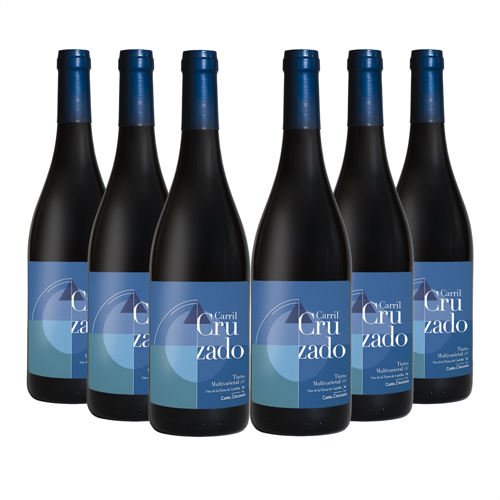 Carril Cruzado - Vino tinto joven Cabernet Sauvignon IGP Vino de la Tierra de Castilla 75cl, 6uds