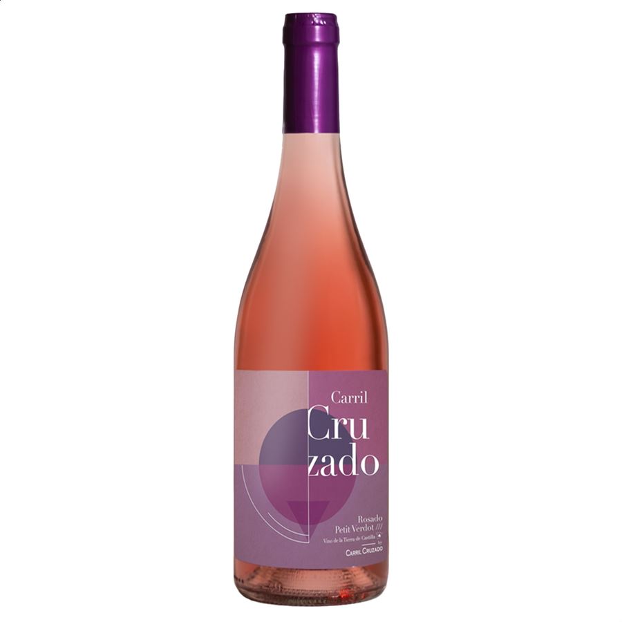 Carril Cruzado - Vino rosado joven Petit Verdot D.O.P. Manchuela 75cl, 3uds