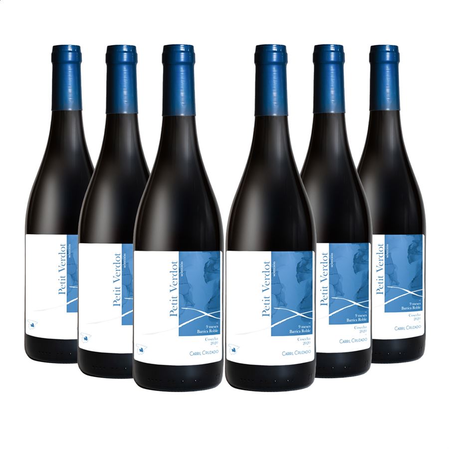Carril Cruzado - Vino tinto selección Petit Verdot IGP Vino de la Tierra de Castilla 75cl, 6uds