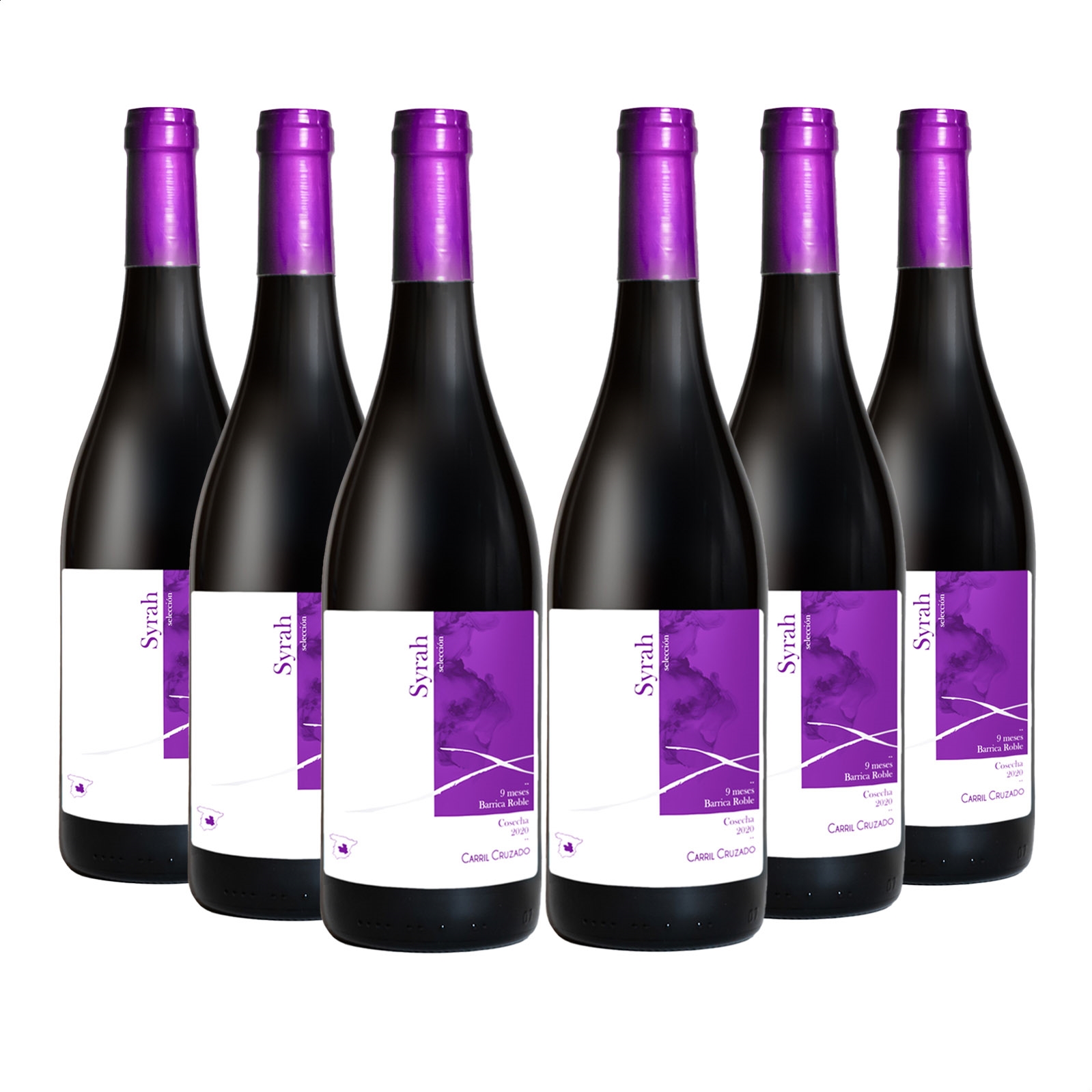 Carril Cruzado - Vino tinto selección Syrah IGP Vino de la Tierra de Castilla 75cl, 6uds