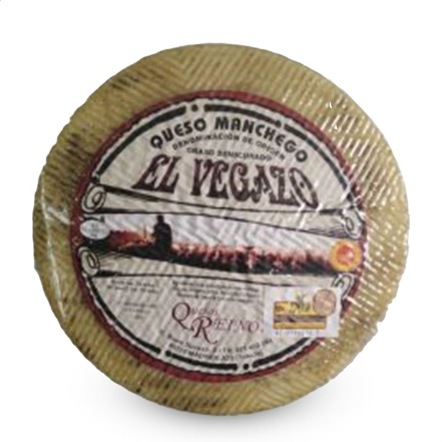 El Vegazo - Queso manchego semicurado de leche pasteurizada D.O.P. Queso Manchego 2,1Kg, 1ud