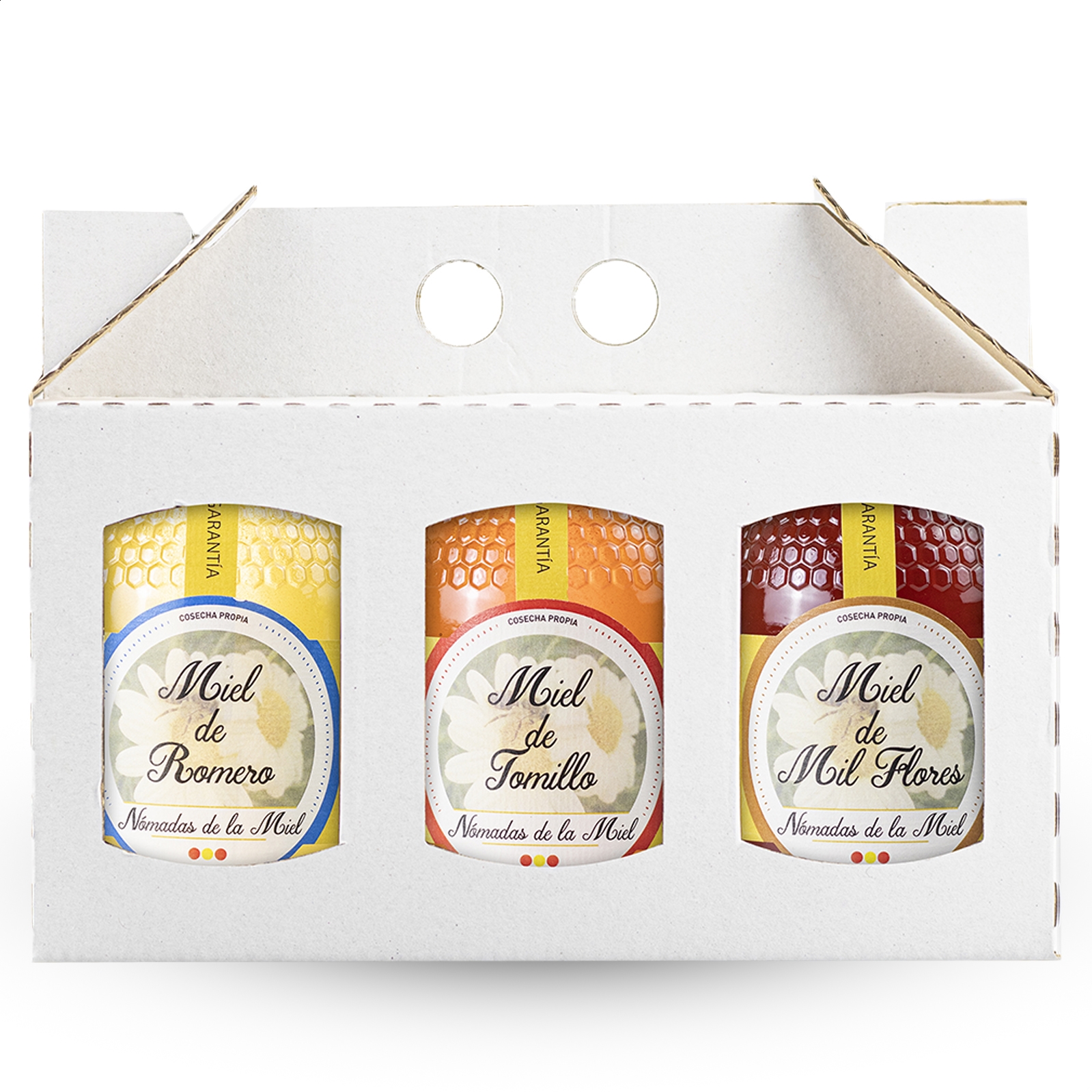 Nómadas de la miel - Miel de mil flores, romero y tomillo 500g, 3uds
