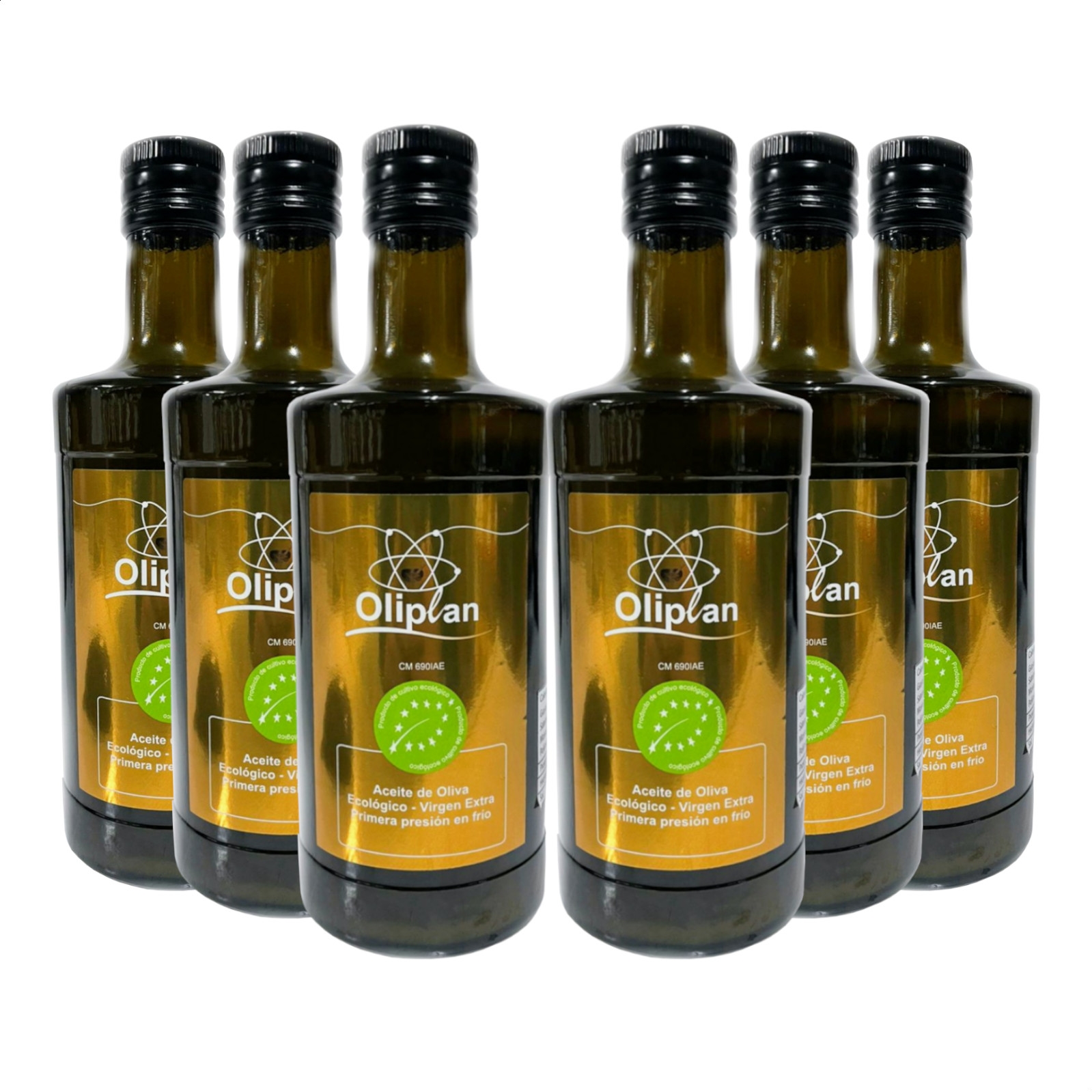 Oliplan – Aceite de Olive Virgen Extra Ecológico 500ml, 6uds