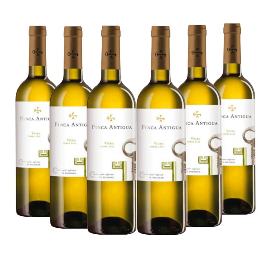 Bodega Finca Antigua - Viura Sobre Lías vino blanco, D.O.P. La Mancha 75cl, 6uds