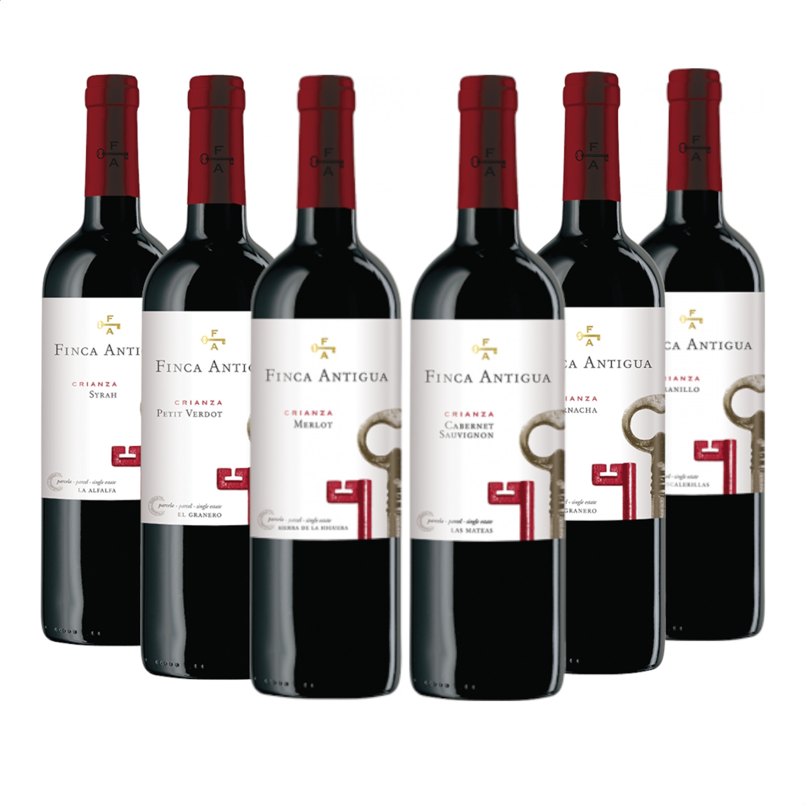 Bodega Finca Antigua - Colección Monovarietales vino tinto, D.O.P. La Mancha 75cl, 6uds