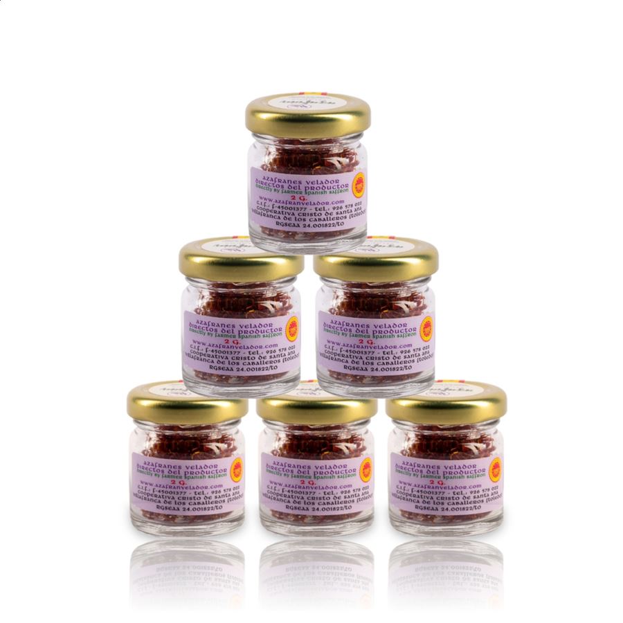 Velador - Azafrán D.O.P. Azafrán de La Mancha 2g, 6uds