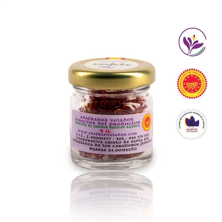 Velador - Azafrán D.O.P. Azafrán de La Mancha 2g, 6uds