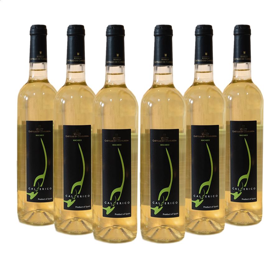 Calderico - Vino blanco seco D.O.P. La Mancha 75cl, 6uds
