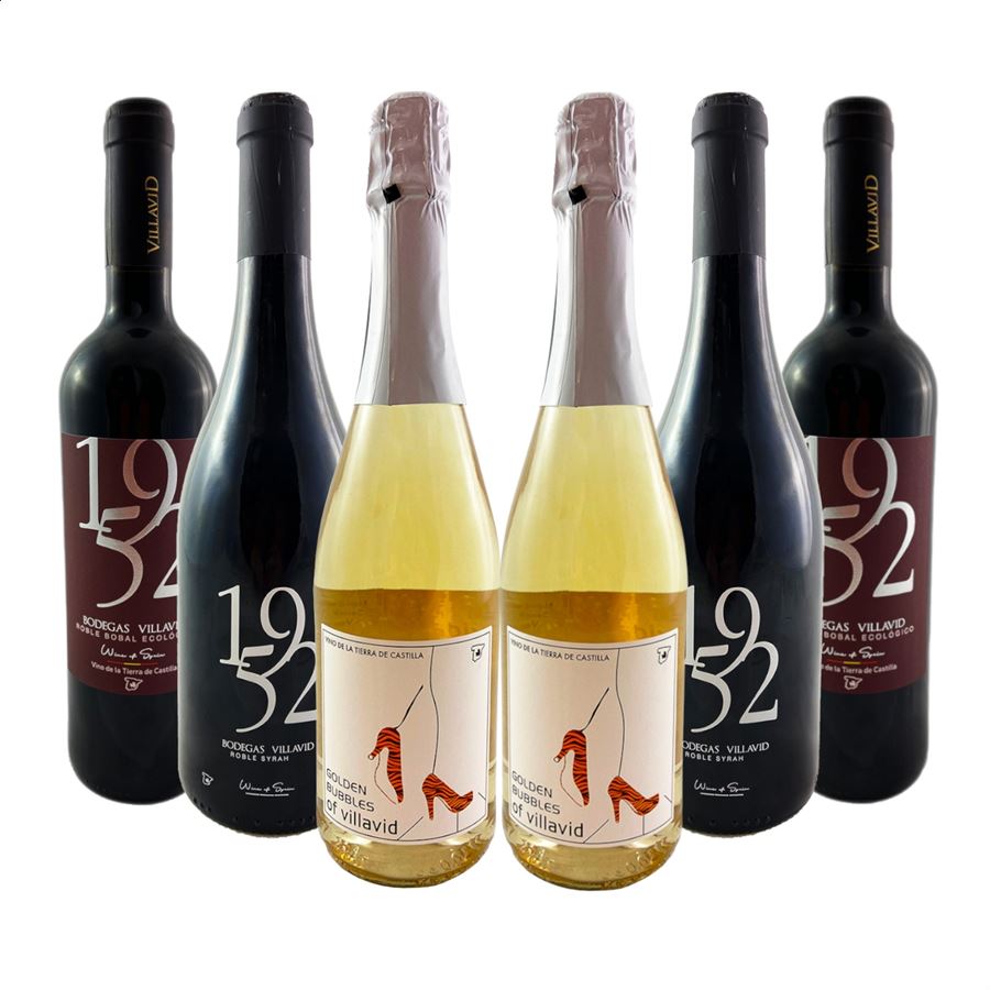 Bodegas Villavid - Lote Especial 1952 y Golden Bubbles, IGP Vino de la Tierra de Castilla 75cl, 6uds