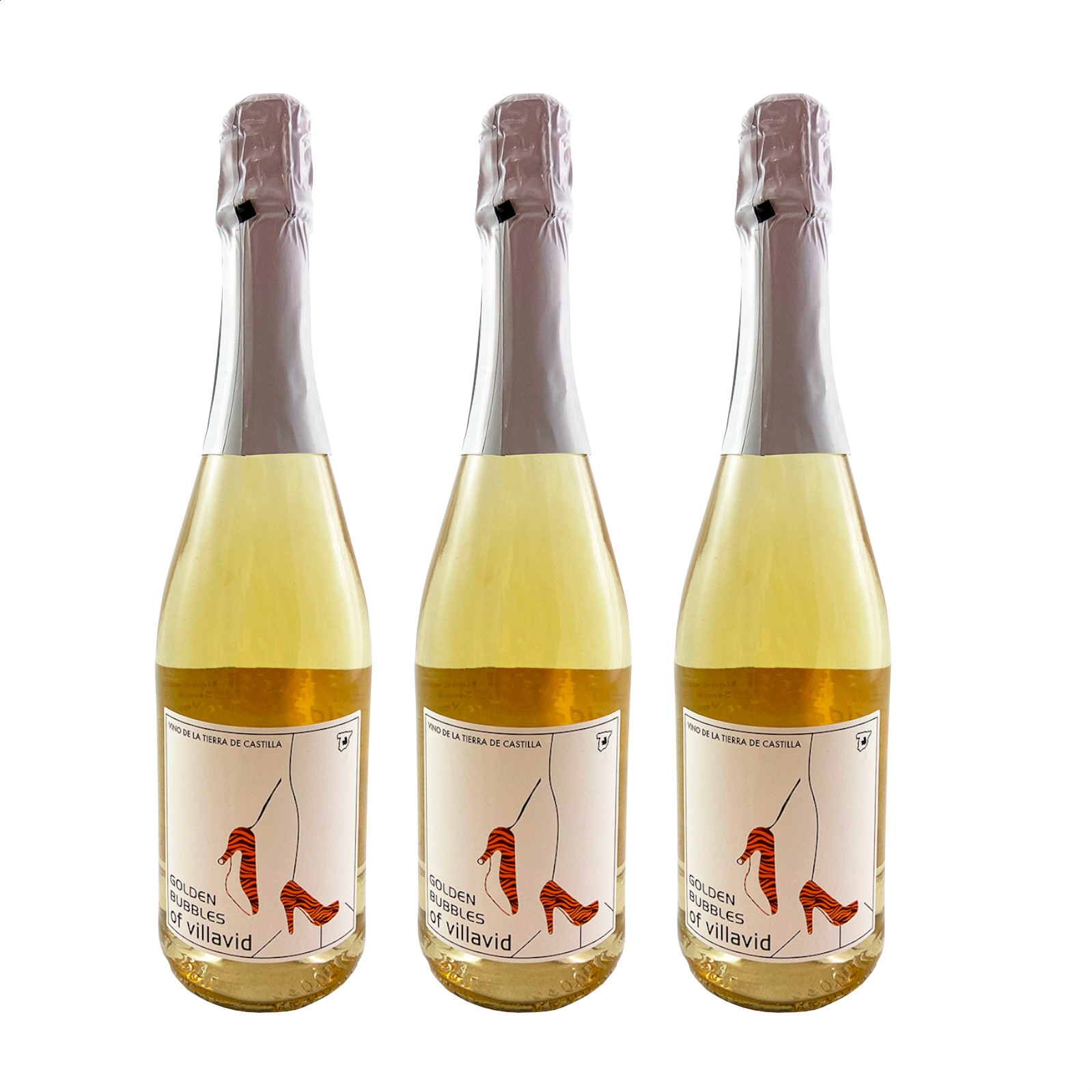 Bodegas Villavid - Golden Bubbles Semiseco Verdejo blanco IGP Vino de la Tierra de Castilla 75cl, 3uds