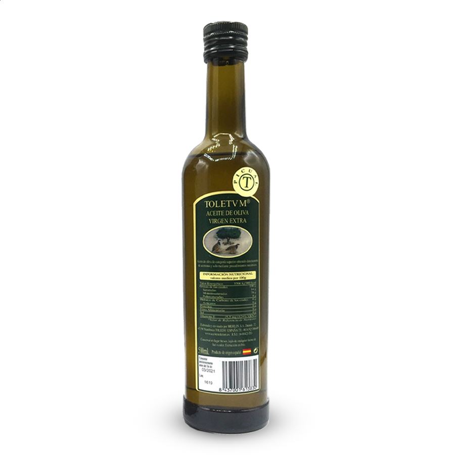 Toletvm - Lote AOVE Pama Cornicabra, Arbequina y Picual 500ml, 3uds