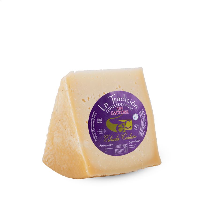 Quesería Estrada Castaño - La Tradición cuñas de queso de oveja sin lactosa 350-400g aprox, 4uds