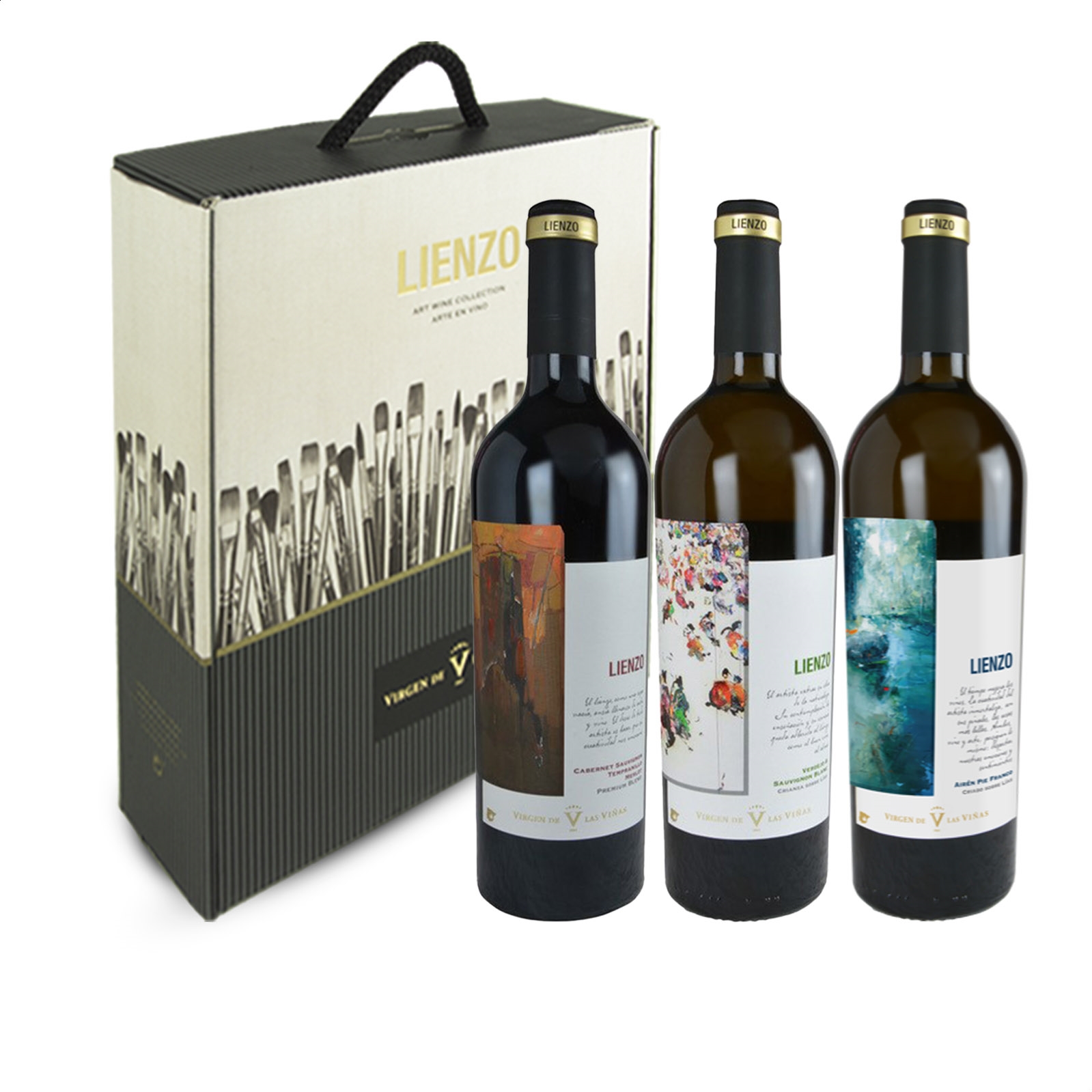 Lienzo - Lote premium de vino tinto y blanco IGP Vino de la Tierra de Castilla 75cl, 3uds