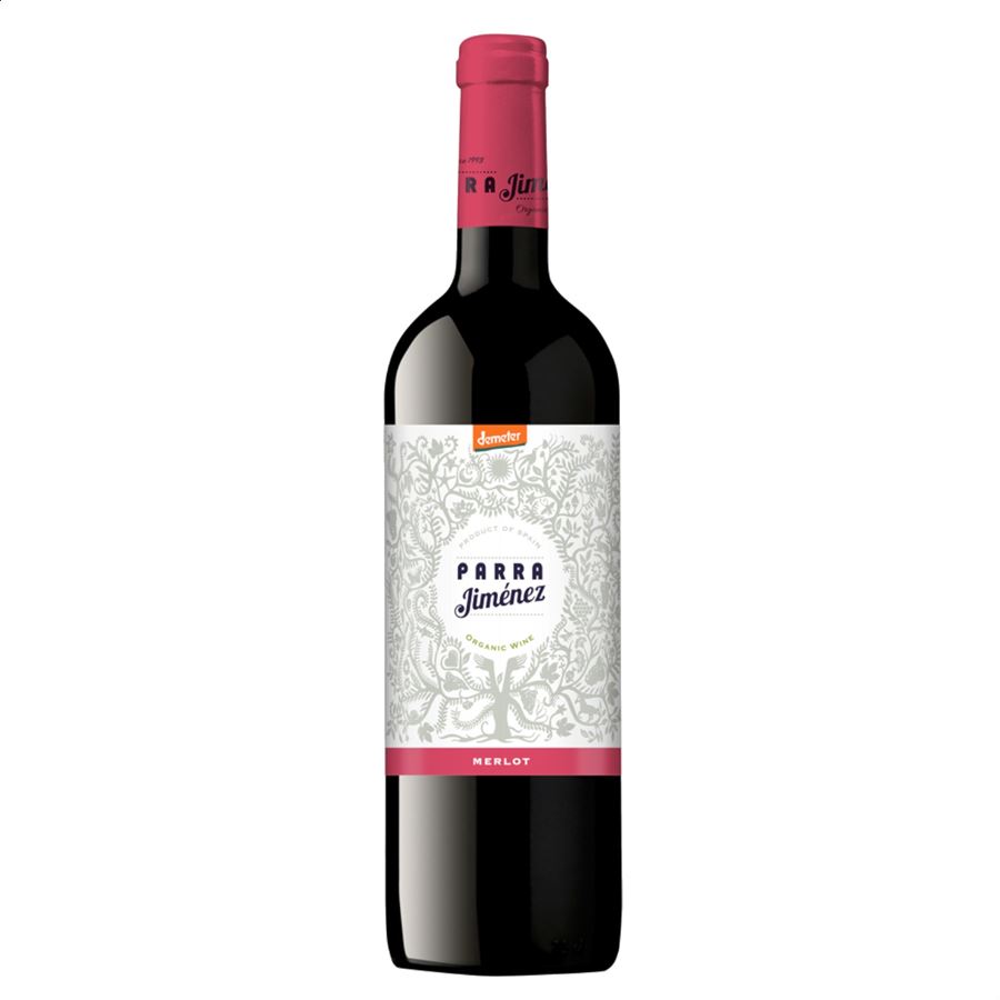 Parra Jiménez - Merlot vino ecológico y biodinámico 75cl, 6uds