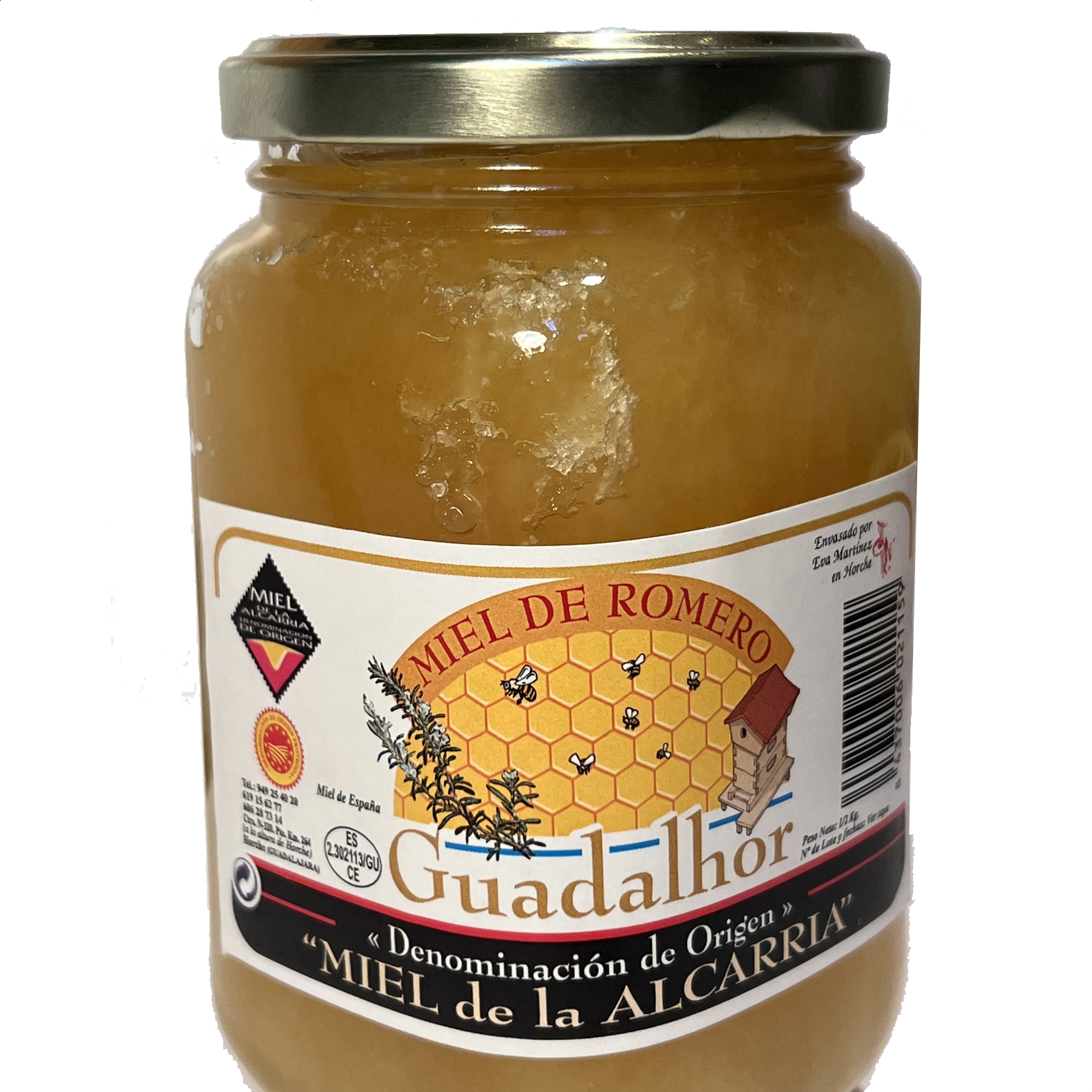 La Ciudad de la Miel - Lote Guadalhor de mieles variadas D.O.P. Miel de la Alcarria 500gr, 3uds