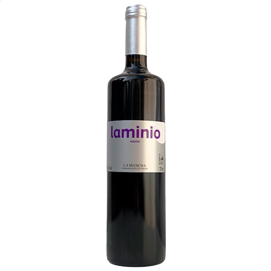 Bodegas César Velasco - Laminio Merlot vino tinto sin sulfitos D.O.P. La Mancha 75cl, 6uds
