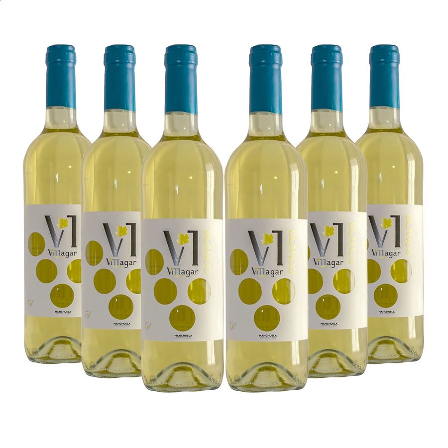 Bodegas Villagar - Vino blanco D.O.P. Manchuela 75cl, 6uds